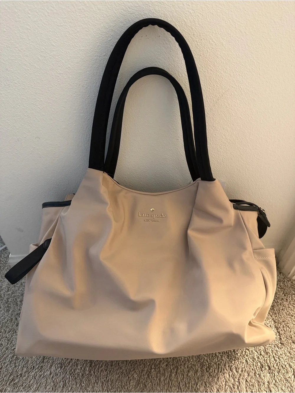 Kate Spade Chelsea Nylon Baby Tote Bag with Diaper Pad and Stroller Straps NWT